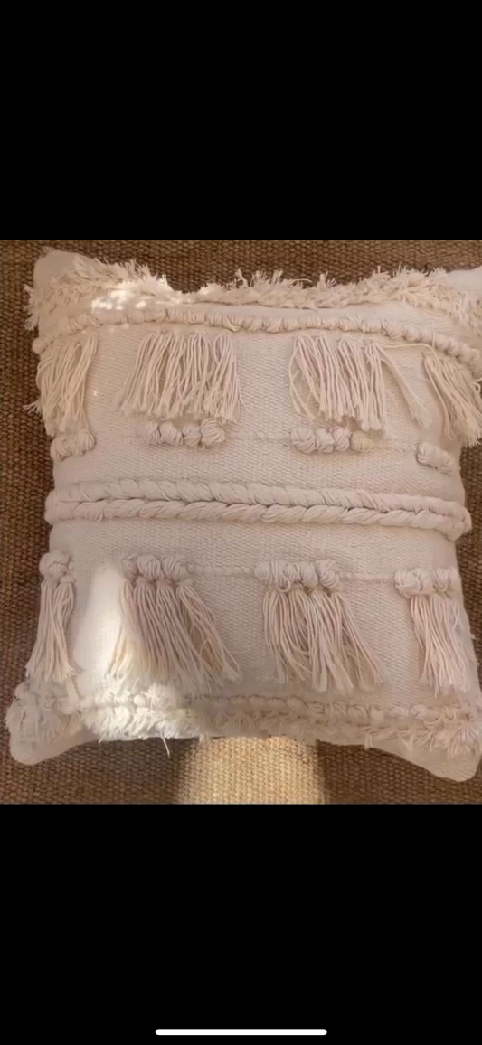 Beige square cushion