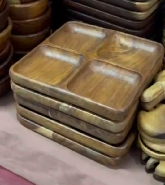 Wood nuts tray