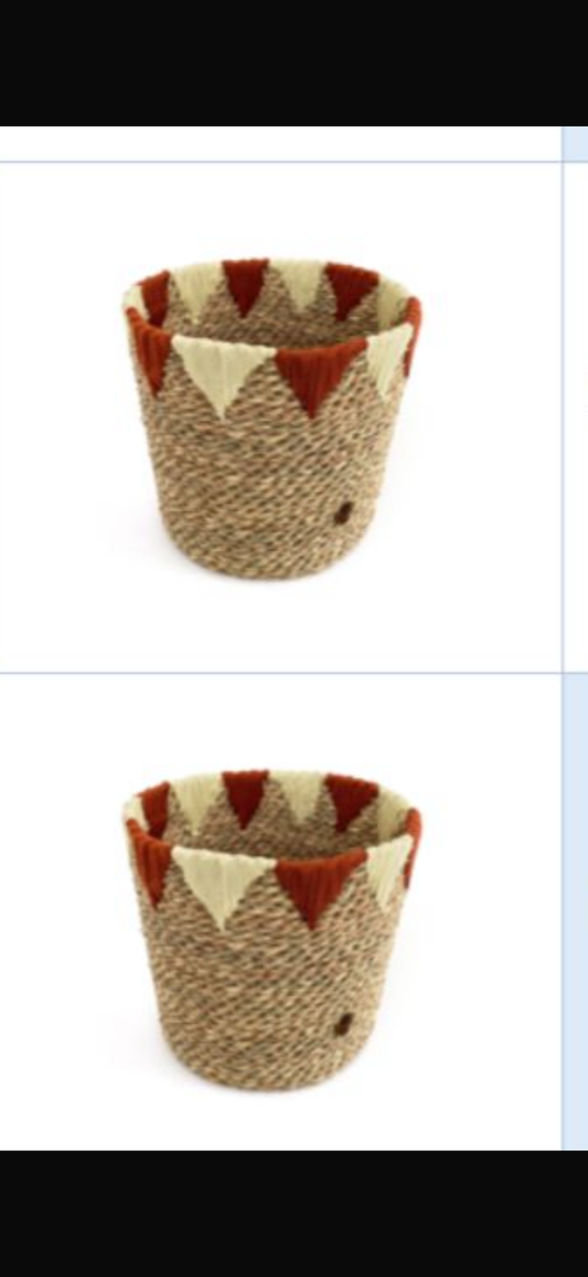 Black and white basket