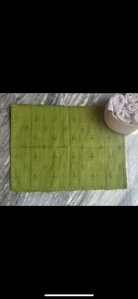 Green bath mat