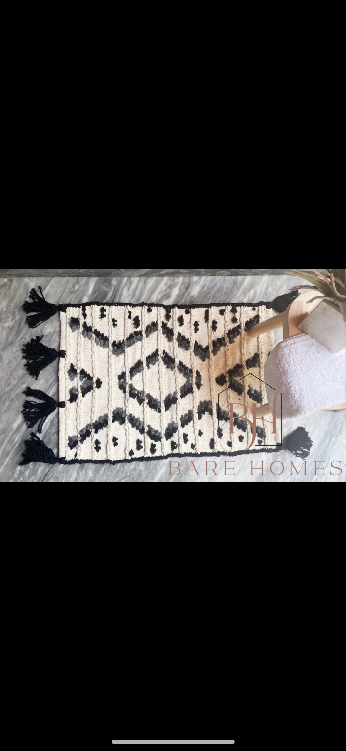 Black & White Bath Mat
