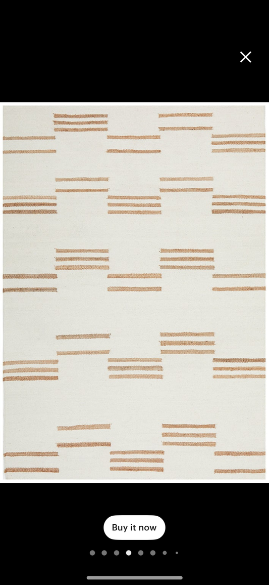 Camel geo rug